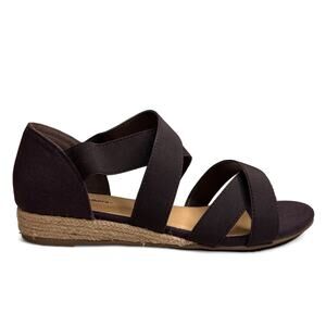 Cloudwalkers By Avenue Barbara Sandals Womens 8 W Deep Purple Strappy‎ Slip Ons